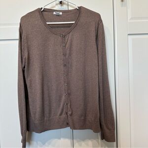 Old Navy Women's Taupe/brown Cardigan Sweater,XL,office,casual,lightweight